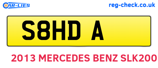 S8HDA are the vehicle registration plates.