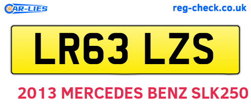 LR63LZS are the vehicle registration plates.