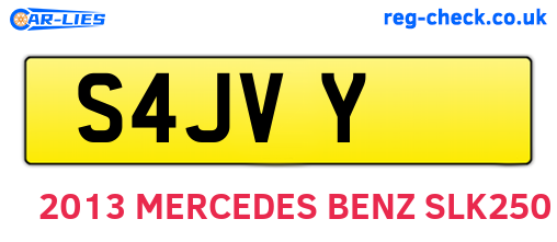 S4JVY are the vehicle registration plates.