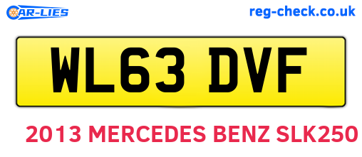 WL63DVF are the vehicle registration plates.