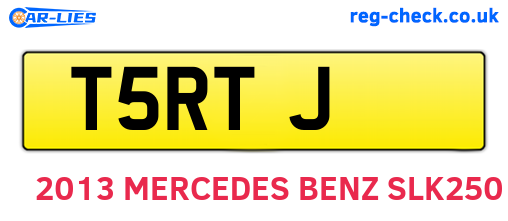 T5RTJ are the vehicle registration plates.