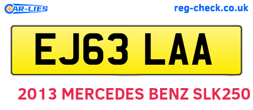 EJ63LAA are the vehicle registration plates.