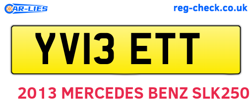 YV13ETT are the vehicle registration plates.