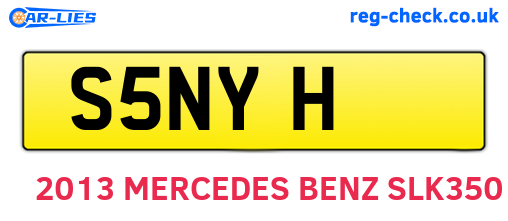 S5NYH are the vehicle registration plates.