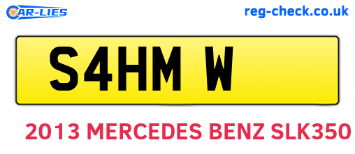 S4HMW are the vehicle registration plates.