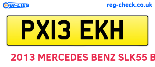 PX13EKH are the vehicle registration plates.