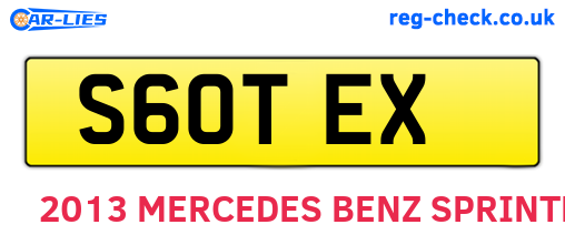 S60TEX are the vehicle registration plates.