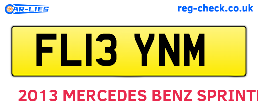 FL13YNM are the vehicle registration plates.