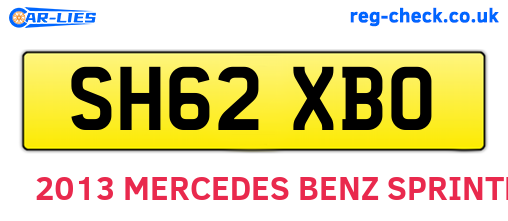 SH62XBO are the vehicle registration plates.