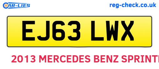EJ63LWX are the vehicle registration plates.