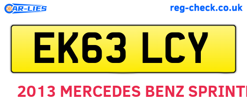 EK63LCY are the vehicle registration plates.