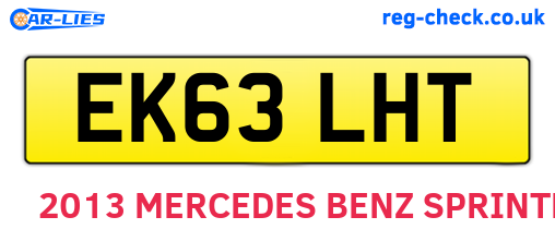 EK63LHT are the vehicle registration plates.