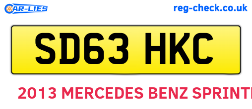 SD63HKC are the vehicle registration plates.