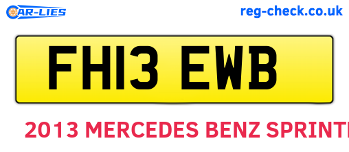 FH13EWB are the vehicle registration plates.