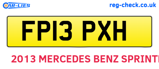 FP13PXH are the vehicle registration plates.
