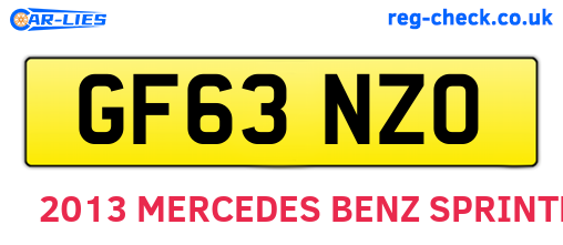 GF63NZO are the vehicle registration plates.