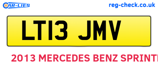 LT13JMV are the vehicle registration plates.