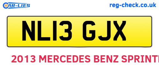 NL13GJX are the vehicle registration plates.