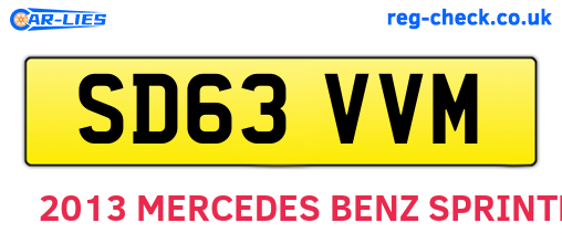 SD63VVM are the vehicle registration plates.