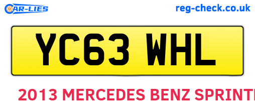 YC63WHL are the vehicle registration plates.