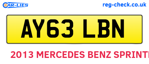 AY63LBN are the vehicle registration plates.