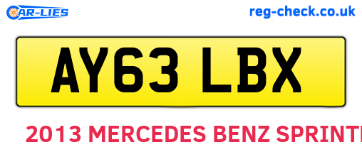 AY63LBX are the vehicle registration plates.