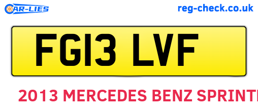 FG13LVF are the vehicle registration plates.
