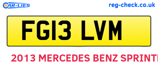 FG13LVM are the vehicle registration plates.