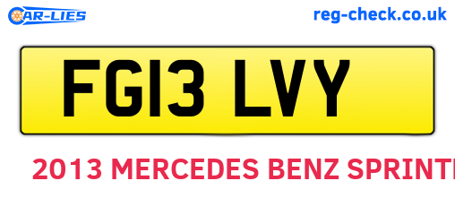 FG13LVY are the vehicle registration plates.