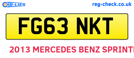 FG63NKT are the vehicle registration plates.