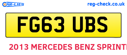 FG63UBS are the vehicle registration plates.