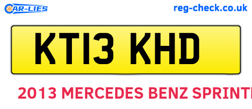 KT13KHD are the vehicle registration plates.