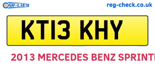 KT13KHY are the vehicle registration plates.