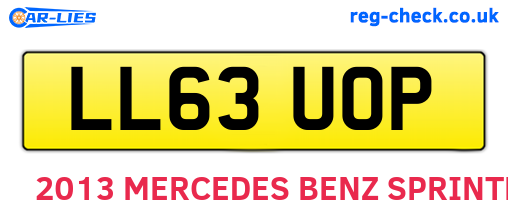 LL63UOP are the vehicle registration plates.
