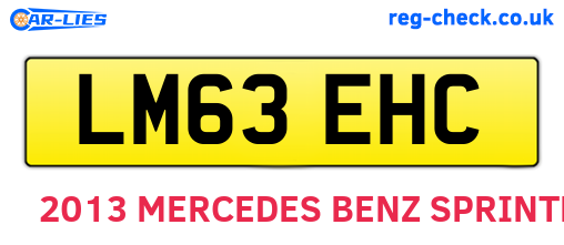 LM63EHC are the vehicle registration plates.