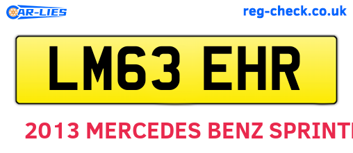 LM63EHR are the vehicle registration plates.