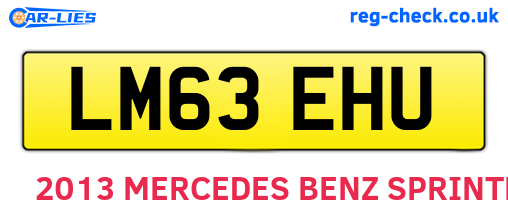 LM63EHU are the vehicle registration plates.