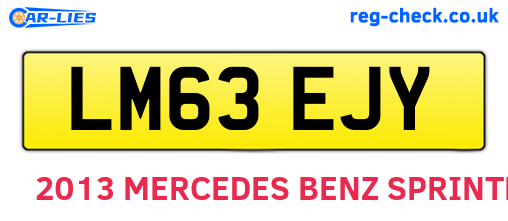 LM63EJY are the vehicle registration plates.