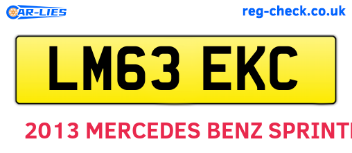 LM63EKC are the vehicle registration plates.