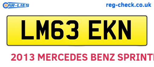 LM63EKN are the vehicle registration plates.