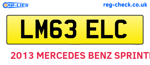 LM63ELC are the vehicle registration plates.