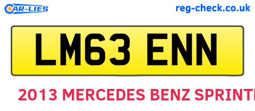 LM63ENN are the vehicle registration plates.