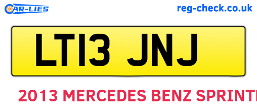 LT13JNJ are the vehicle registration plates.
