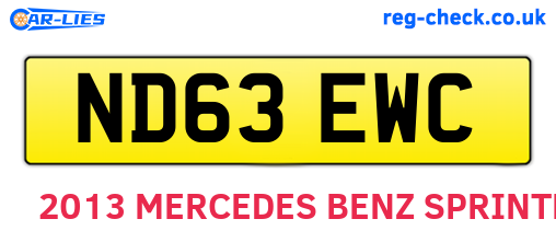 ND63EWC are the vehicle registration plates.