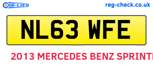 NL63WFE are the vehicle registration plates.