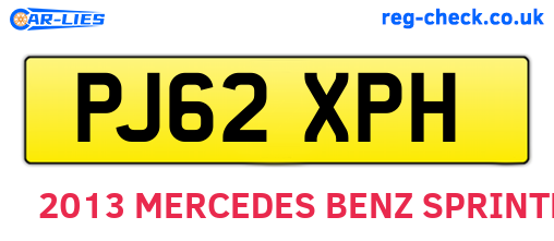 PJ62XPH are the vehicle registration plates.