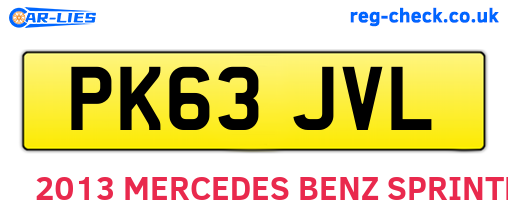 PK63JVL are the vehicle registration plates.
