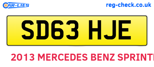 SD63HJE are the vehicle registration plates.