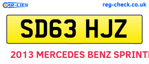 SD63HJZ are the vehicle registration plates.