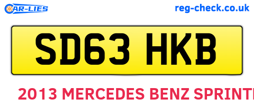 SD63HKB are the vehicle registration plates.